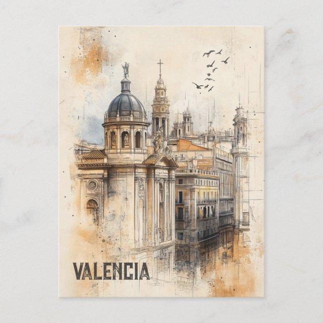 Carte Postale Voyage à Valencia Espagne (Devant)