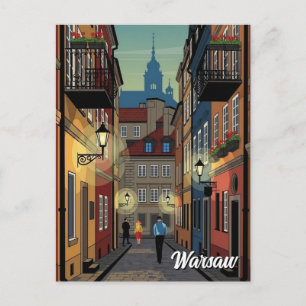 Carte Postale Voyage à Varsovie Pologne