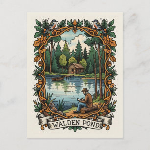 Carte Postale Voyage à Walden Pond Massachusetts