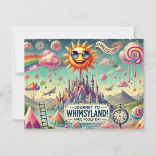 Carte Postale "Voyage à Whimsyland !" April Fools' Day,