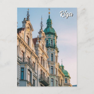 Carte Postale Voyage Art nouveau à Riga en Lettonie