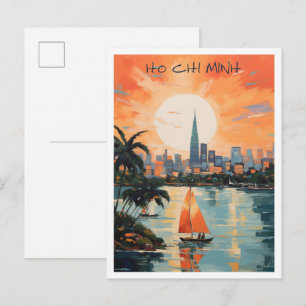 Carte Postale Voyage artistique Ho Chi Minh Vietnam 