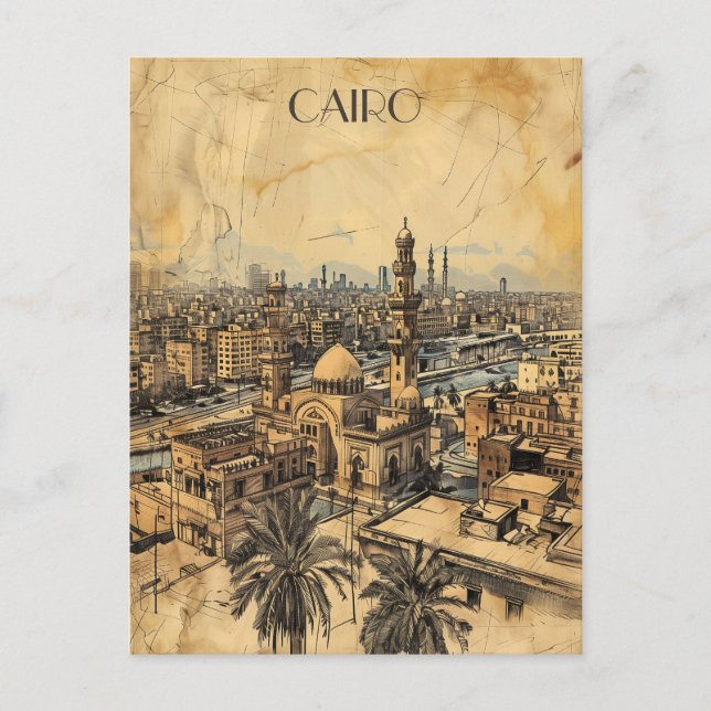 Carte Postale Voyage au Caire en Égypte (Devant)