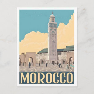 Carte Postale Voyage au Maroc Vintage 