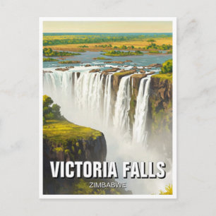 Carte Postale Voyage aux Chutes Victoria Zimbabwe
