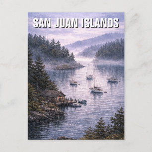 Carte Postale Voyage aux îles San Juan de Washington