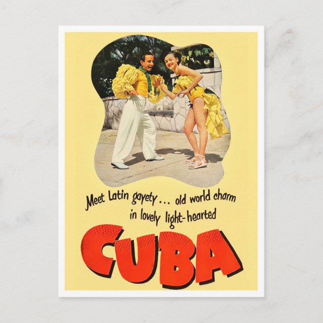 Carte postale voyage Cuba vintage (Devant)
