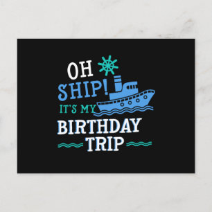 Carte Postale Voyage d'anniversaire Croisière Bateau de croisièr