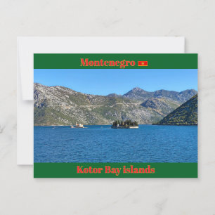Carte Postale Voyage dans la baie de Kotor en Monténégro