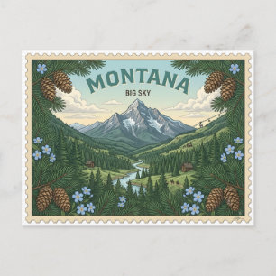 Carte Postale Voyage dans la station de montagne Big Sky au Mont