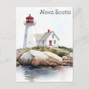 Carte Postale Voyage dans le phare du Canada de la Nouvelle-Écos
