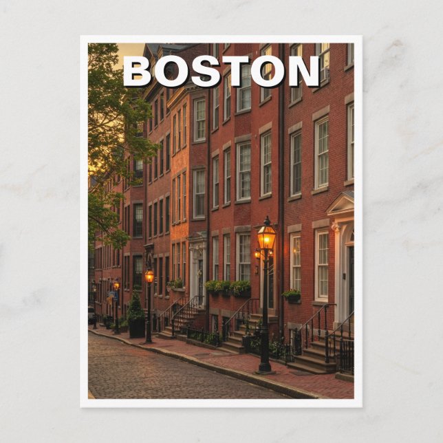 Carte Postale Voyage de Boston Beacon Hill (Devant)