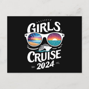 Carte Postale Voyage de croisière pour filles 2024 Amateurs de v