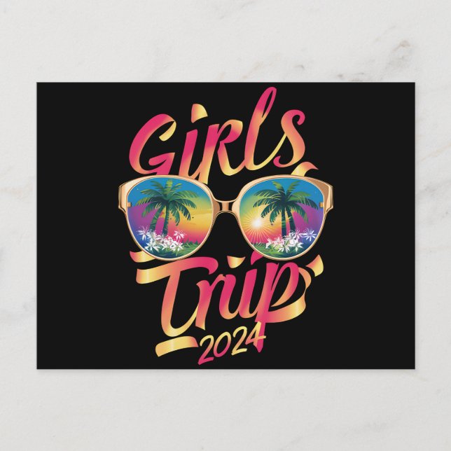 Carte Postale Voyage de filles 2024 Week-end Summer Beach Vacati (Devant)