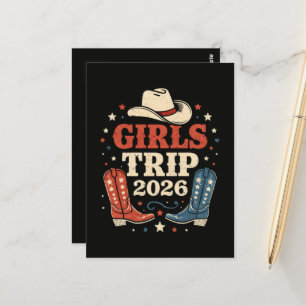 Carte Postale Voyage de filles 2026 Tenues de famille assorties