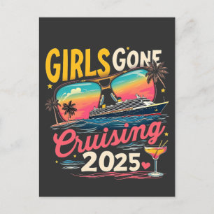 Carte Postale Voyage de filles de croisière 2025 Voyage de fille