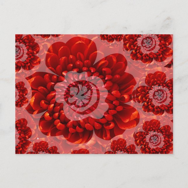 Carte Postale Voyage de fleurs rouges - Monde de culte des Imagi (Devant)