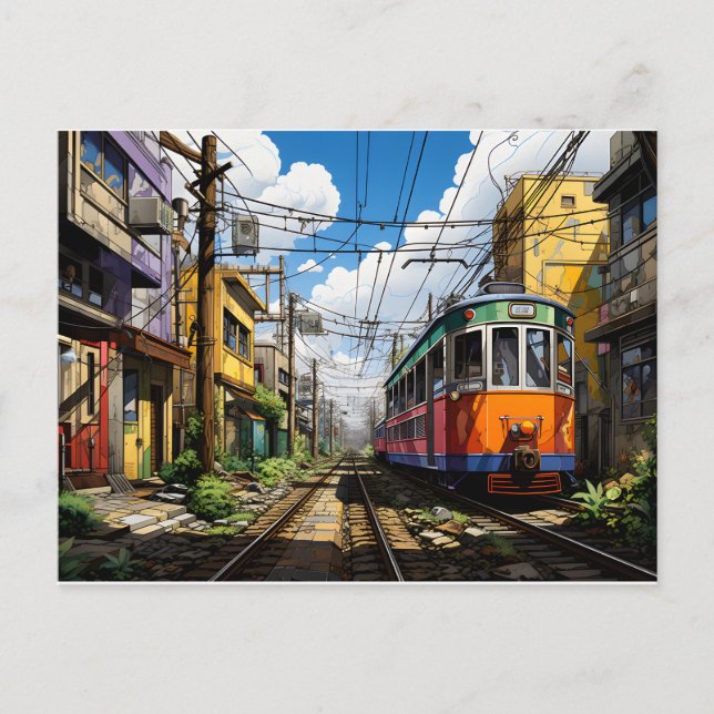 Carte Postale Voyage de l'acier : Captivant le train inspiré (Devant)