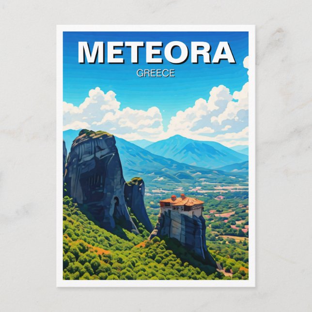 Carte Postale Voyage de Meteora Grèce (Devant)