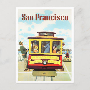 Carte postale voyage de San Francisco funiculaire