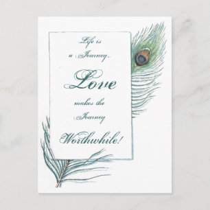 Carte Postale Voyage de vie amour digne de Peacock Inspirationne