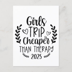 Carte Postale Voyage des filles moins cher que la thérapie 2025