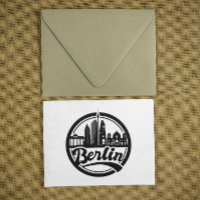 Voyage du logo Vintage rond de Berlin City