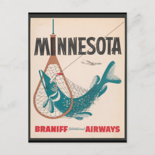 Carte Postale Voyage du Minnesota Vintage