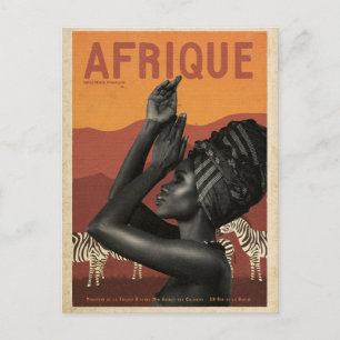 Carte Postale Voyage en Afrique vintage 