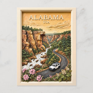 Carte Postale Voyage en Alabama : Canyon de la rivière, Paysage 