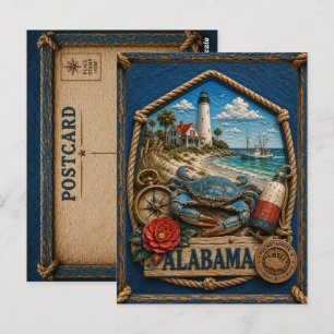 Carte Postale Voyage en Alabama Vintage