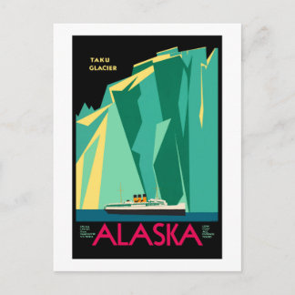 Carte Postale Voyage en Alaska AK Taku Glacier Croisières spécia