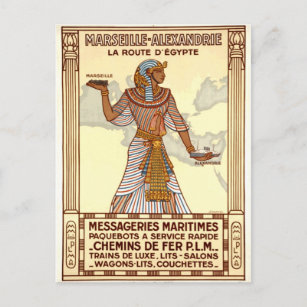 Carte Postale Voyage en Égypte vintage