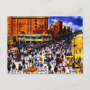 Carte Postale Voyage en train de vintage Atlantic City