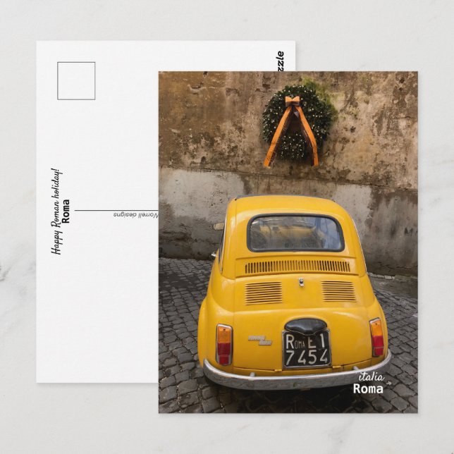 Carte Postale Voyage | Italie - Rome, Joyeux Fêtes (Devant / Derrière)