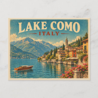 Carte Postale Voyage Lac Côme Italie