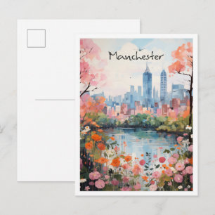 Carte Postale Voyage Manchester Angleterre Esthétique