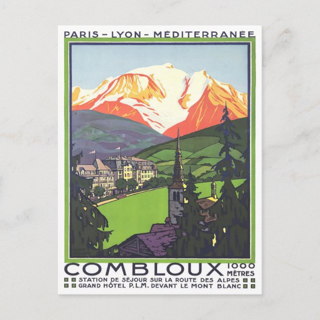 Carte Postale Voyage millésime Combloux France (Devant)