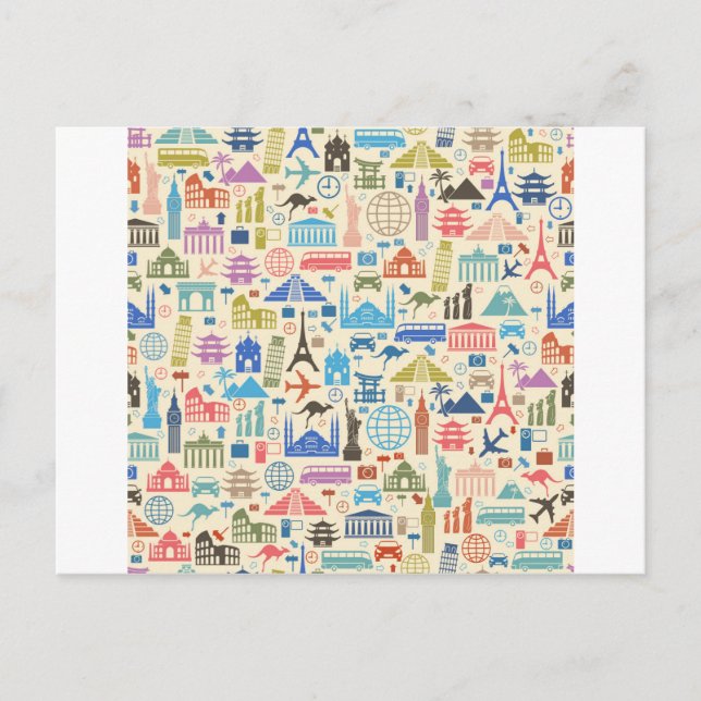 Carte Postale voyage mondial (Devant)