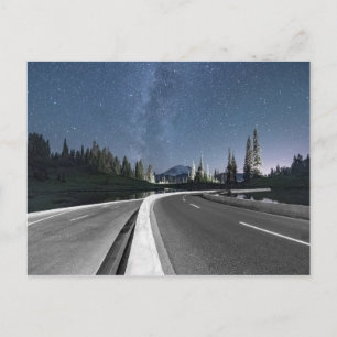 Carte Postale Voyage par la route sous le Milkyway