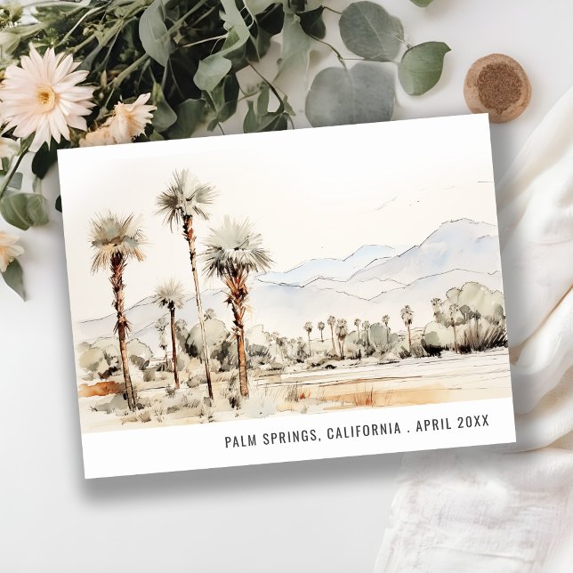Carte Postale Voyage Paysage Chic Palm Springs Californie (Créateur téléchargé)