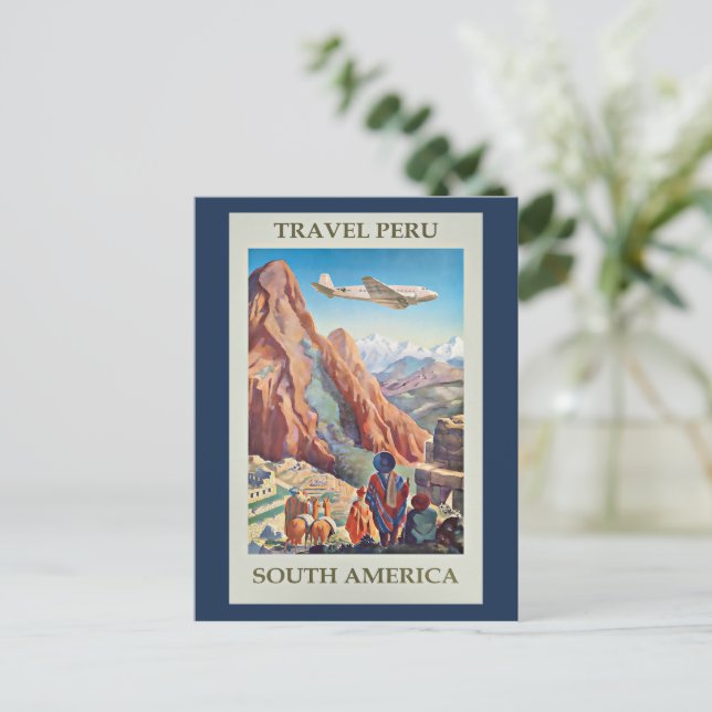 Carte Postale Voyage Pérou, poster vintage, (Debout devant)