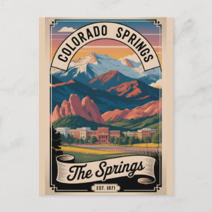 Carte Postale Voyage Rétro Colorado Springs Colorado