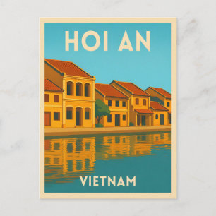 Carte Postale Voyage Rétro Hoi An Vietnam Paysage Scénique