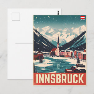 Carte Postale Voyage rétro Innsbruck Tyrol - Cadeaux des Alpes a