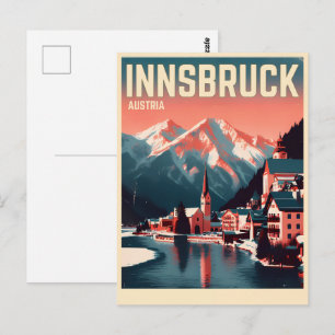 Carte Postale Voyage rétro Innsbruck Tyrol - Cadeaux des Alpes a