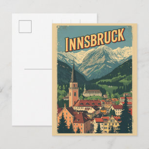 Carte Postale Voyage rétro Innsbruck Tyrol - Cadeaux des Alpes a