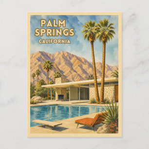 Carte Postale Voyage Rétro Palm Springs Californie Paysage