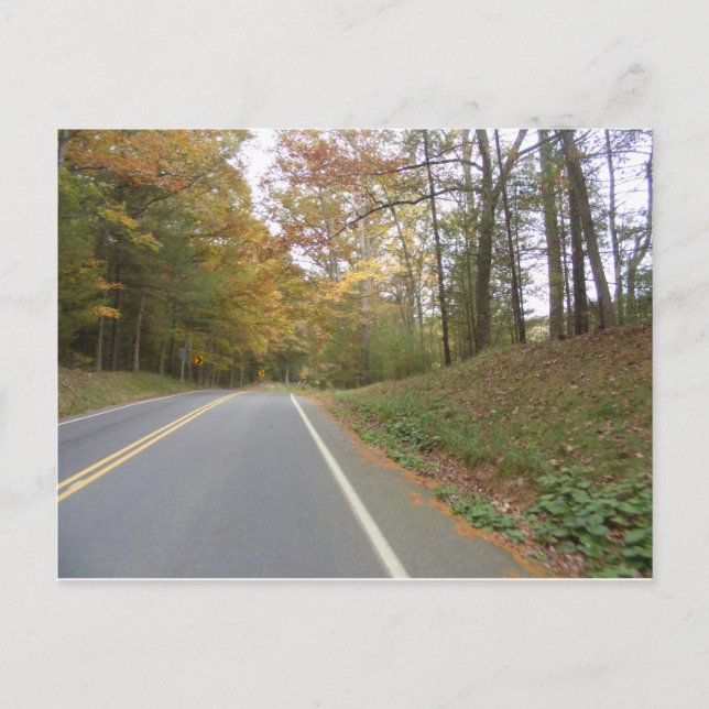 Carte Postale voyage routier à automne pennsylvanie (Devant)