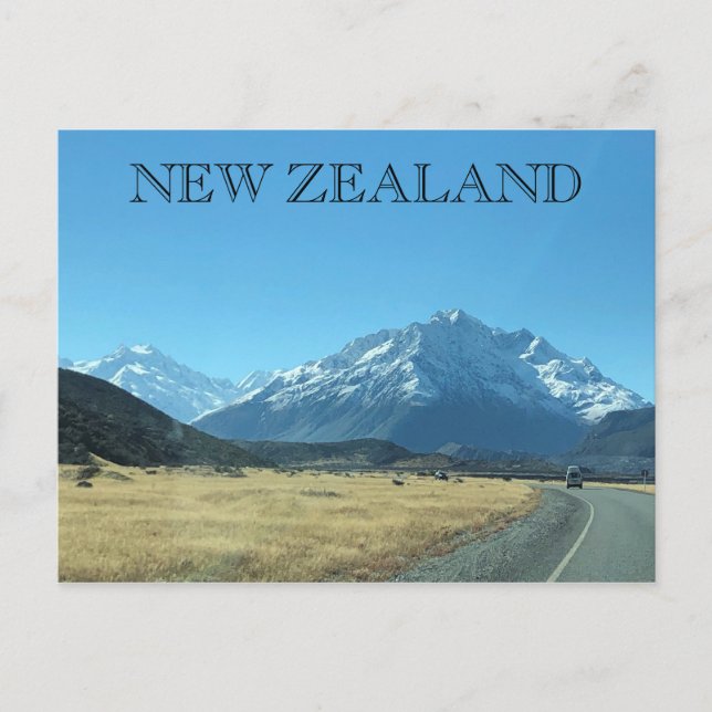 Carte Postale voyage routier en nouvelle-zélande (Devant)